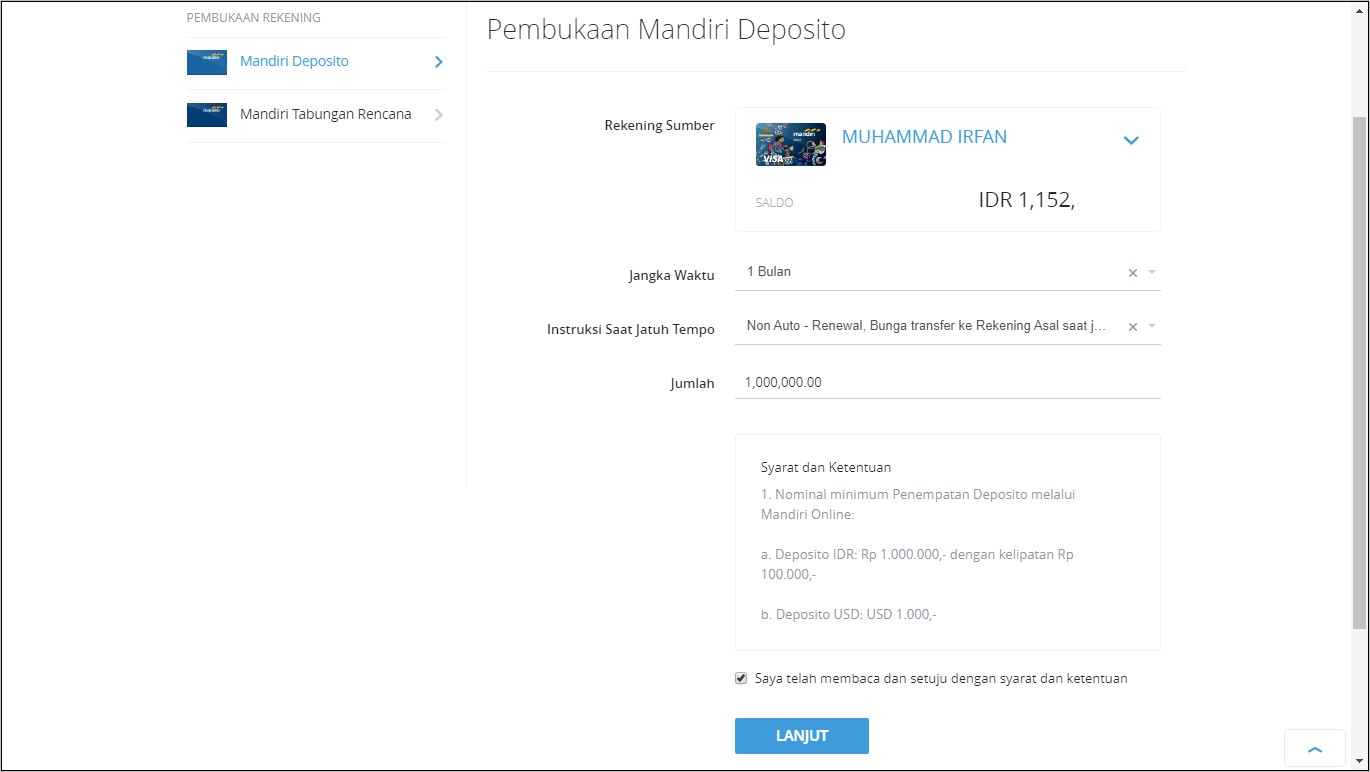 Contoh Surat Permohonan Pencairan Dana Deposito Bank Mandiri