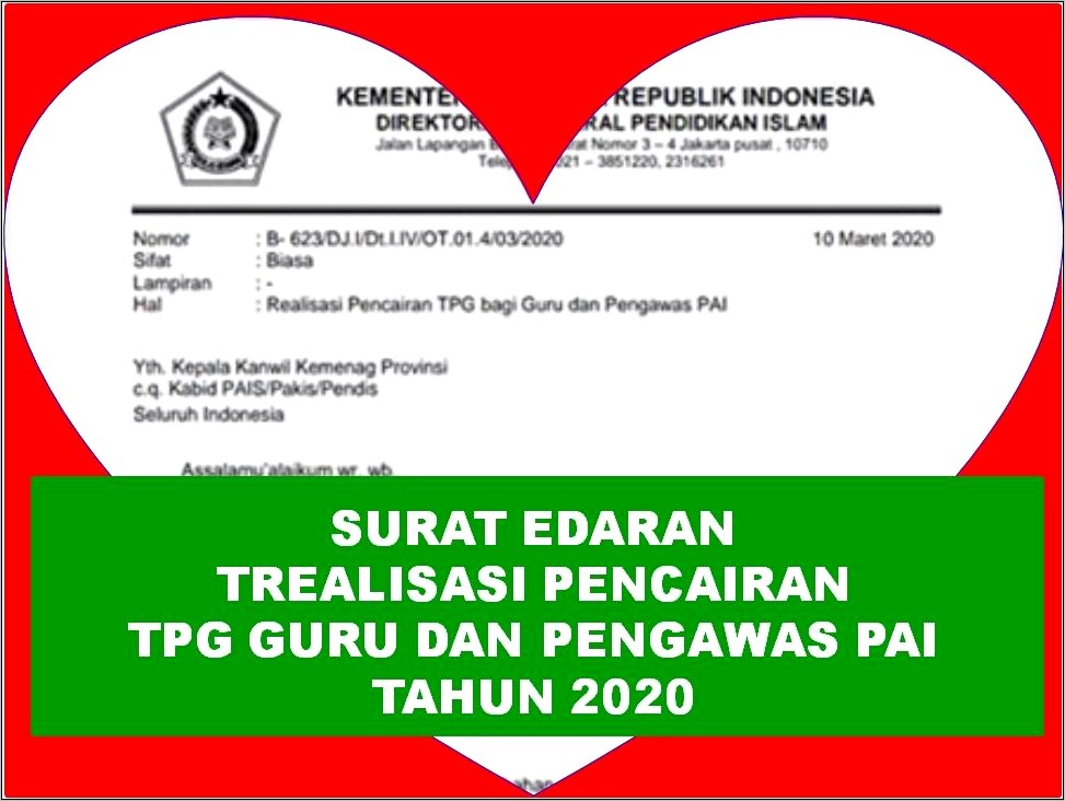 Contoh Surat Permohonan Pencairan Tpg Ke Kanwil Prov Jateng