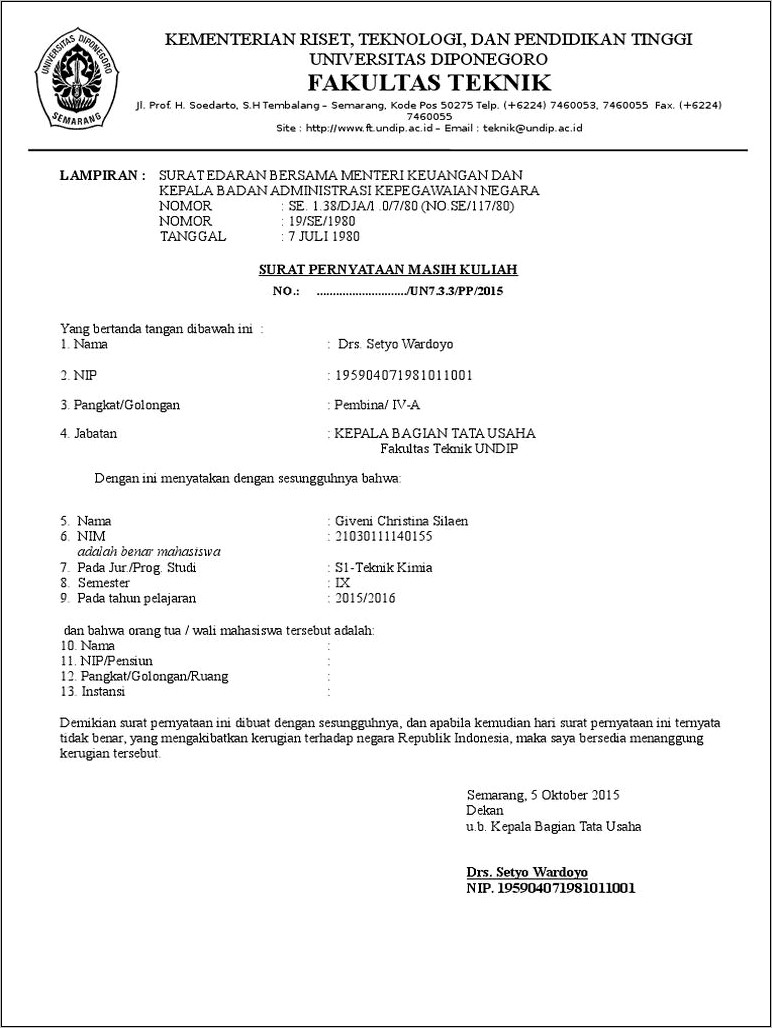 Contoh Surat Permohonan Pendaftaran Jaminan Pensiun