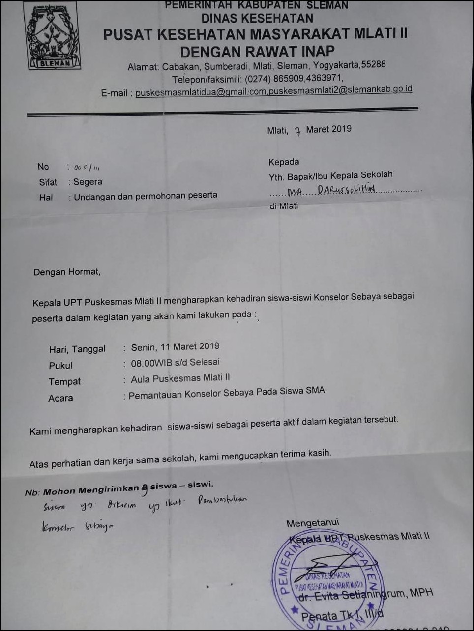 Contoh Surat Permohonan Penerbitan Kartu Bpjs