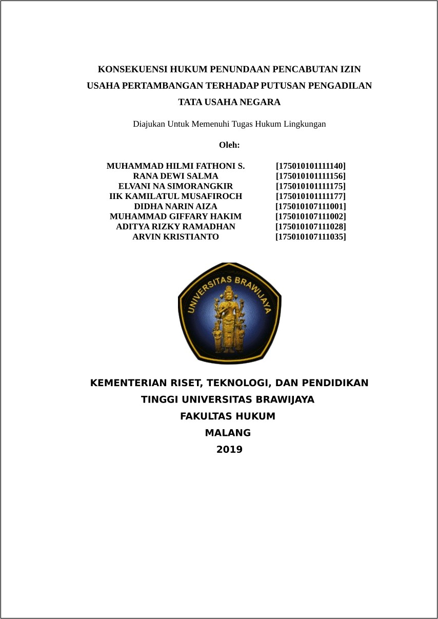 Contoh Surat Permohonan Penundaan Pelaksanaan Putusan Ptun