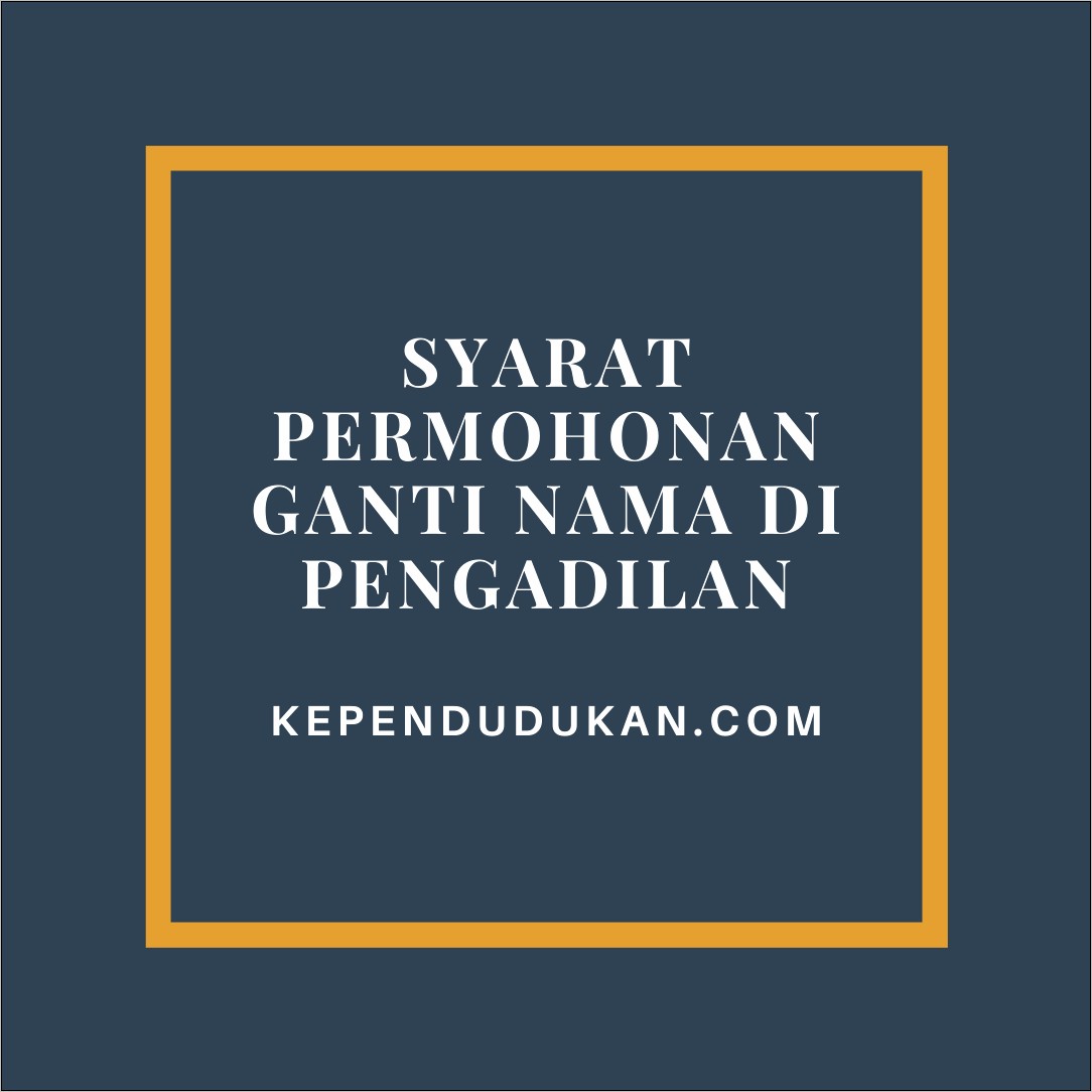 Contoh Surat Permohonan Perubahan Nama