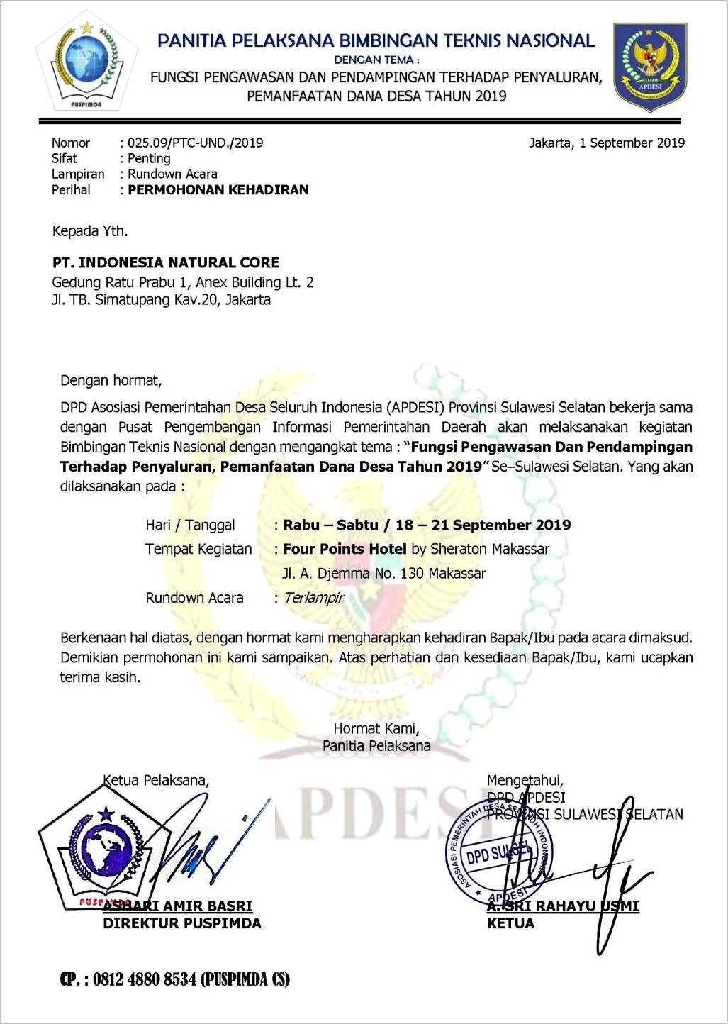 Contoh Surat Permohonan Pju