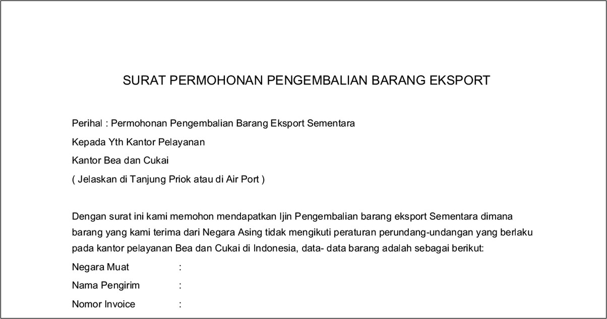 Contoh Surat Permohonan Retur Barang Adalah  IMAGESEE