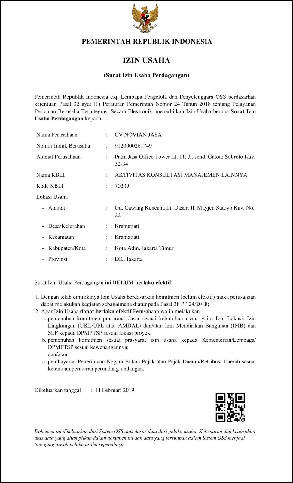 Contoh Surat Permohonan Slf