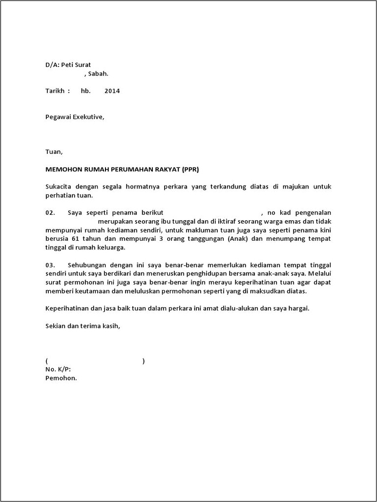 Contoh Surat Permohonan Tempat Tinggal  Surat permohonan  Desain