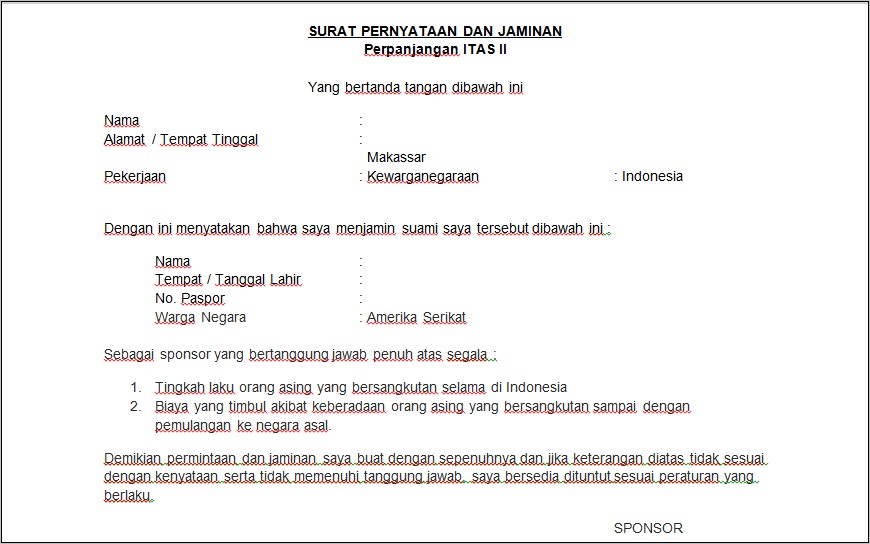 Contoh Surat Pernyataan Akan Ketersediaan Barang