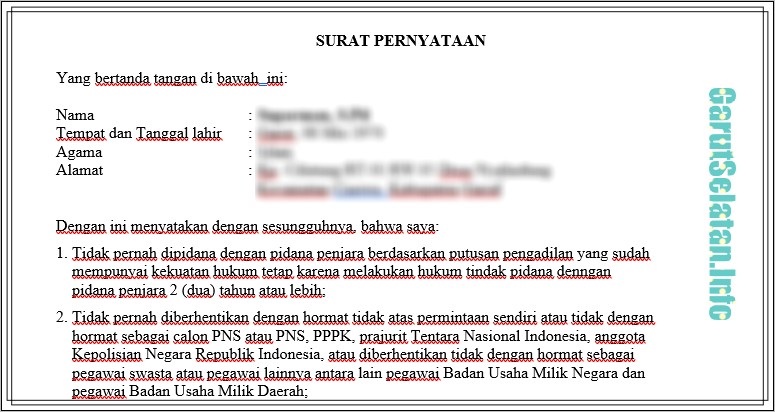 Contoh Surat Pernyataan Aktivasi Kartu Kredit