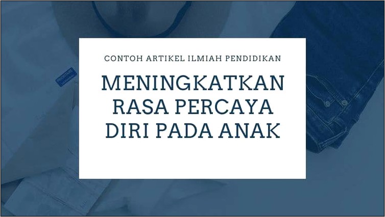 Contoh Surat Pernyataan Artikel Terpublikasi