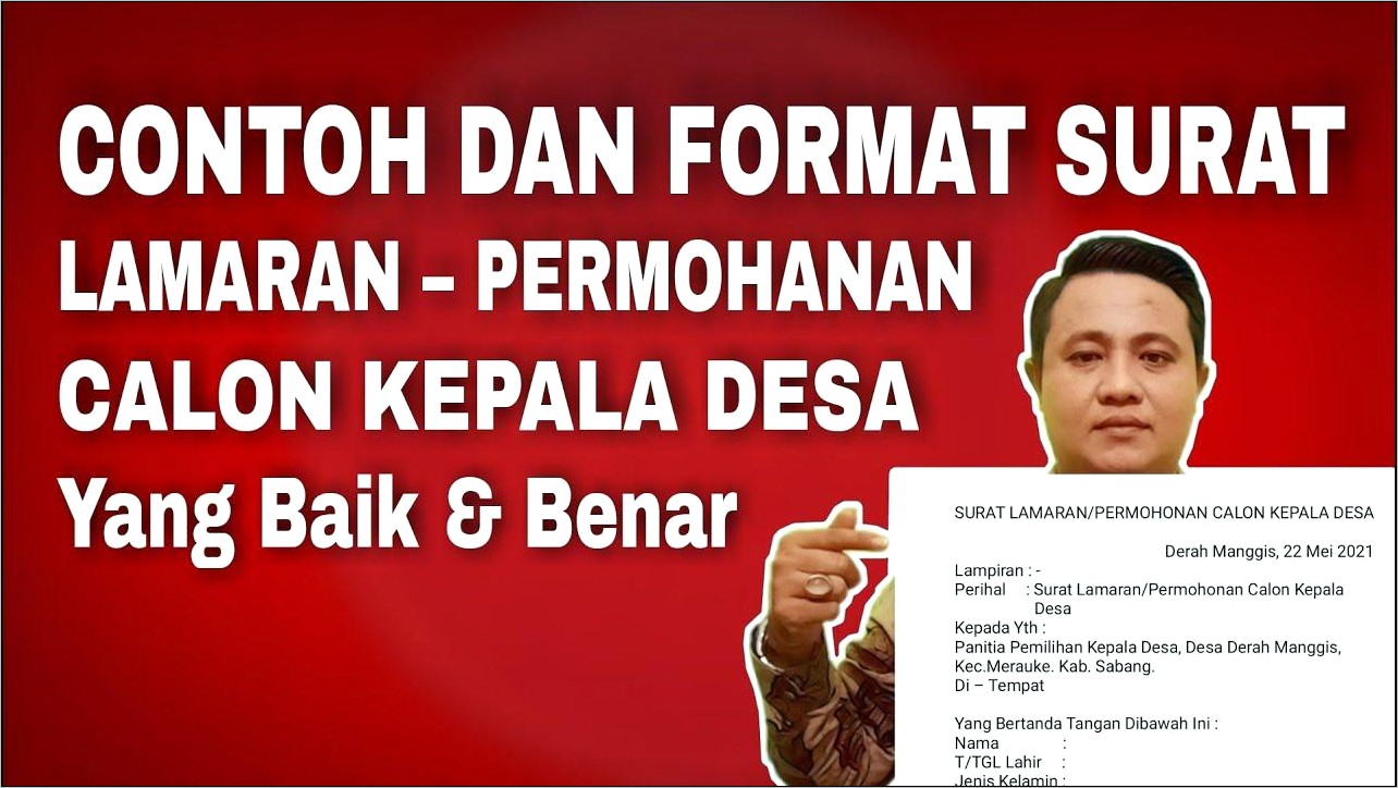 Contoh Surat Pernyataan Bakal Calon Kepala Desa