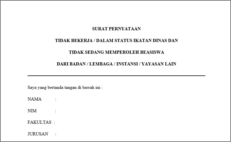 Contoh Surat Pernyataan Berbagi Informasi