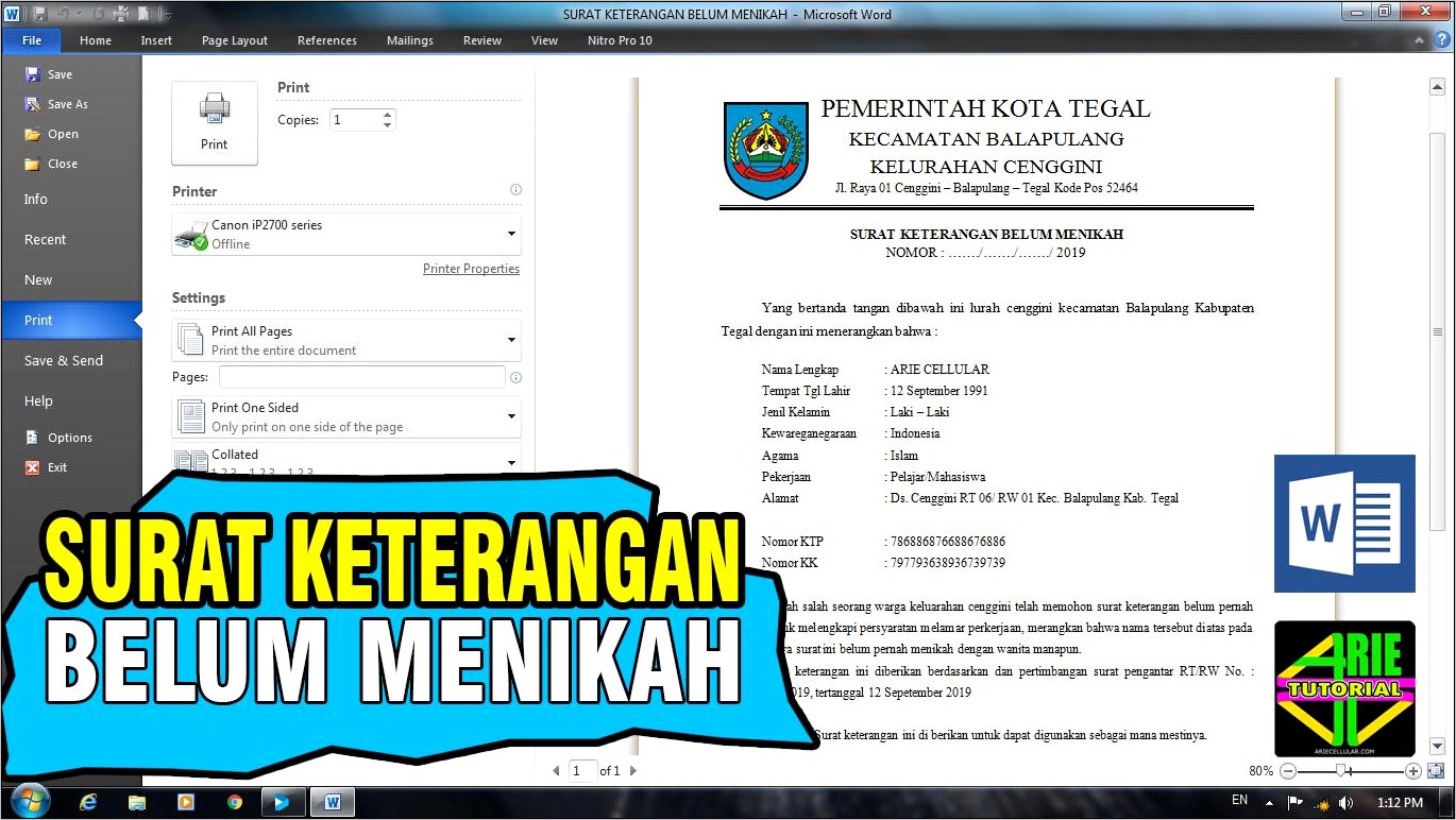 Contoh Surat Pernyataan Bersedia Mengikuti Ppg Dengan Biaya Sendiri Word