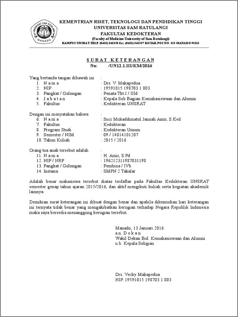 Contoh Surat Pernyataan Bersedia Mengikuti Program Spmn Dari Orangtua