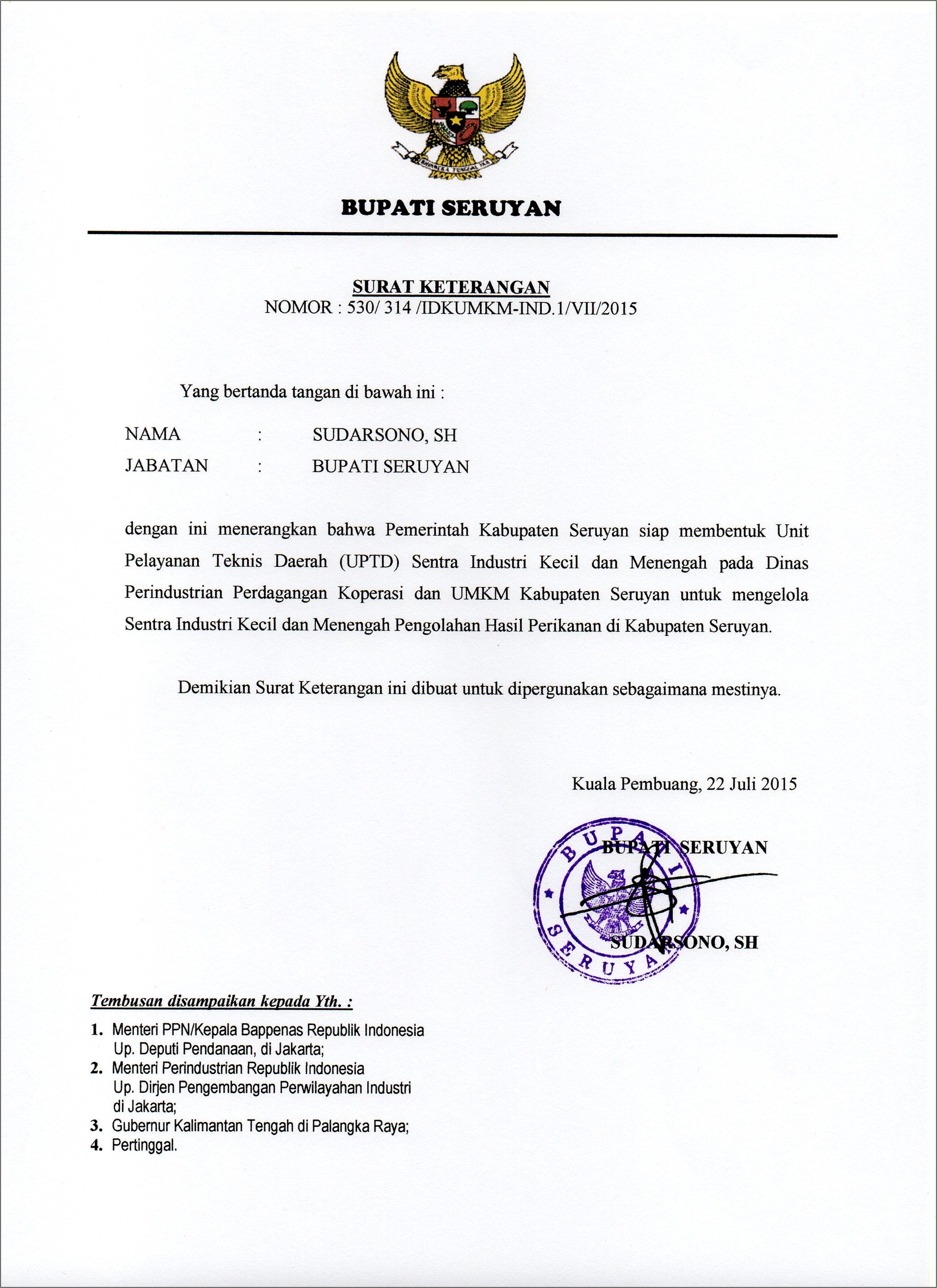 Contoh Surat Pernyataan Bersedia Menjalani Ikatan Dinas Setra Sangsi