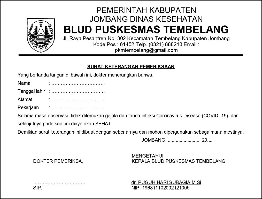 Contoh Surat Pernyataan Bpjs Kesehatan