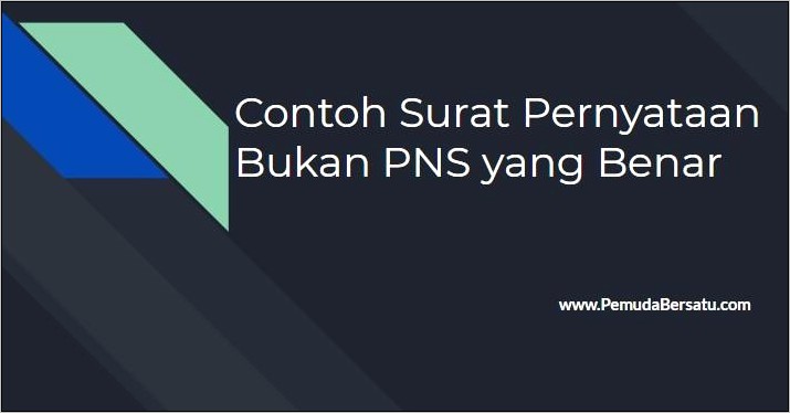 Contoh Surat Pernyataan Bukan