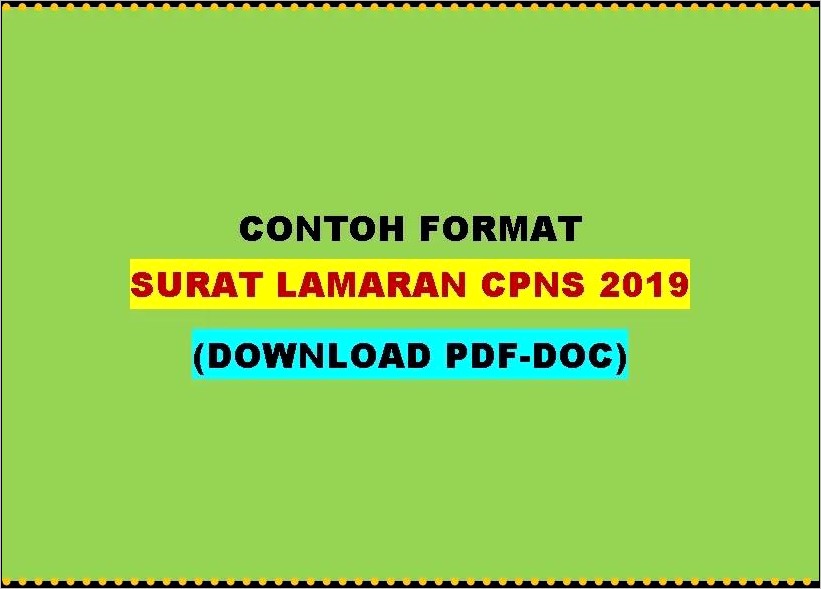 Contoh Surat Pernyataan Cpns 2019 Kemendikbud Doc