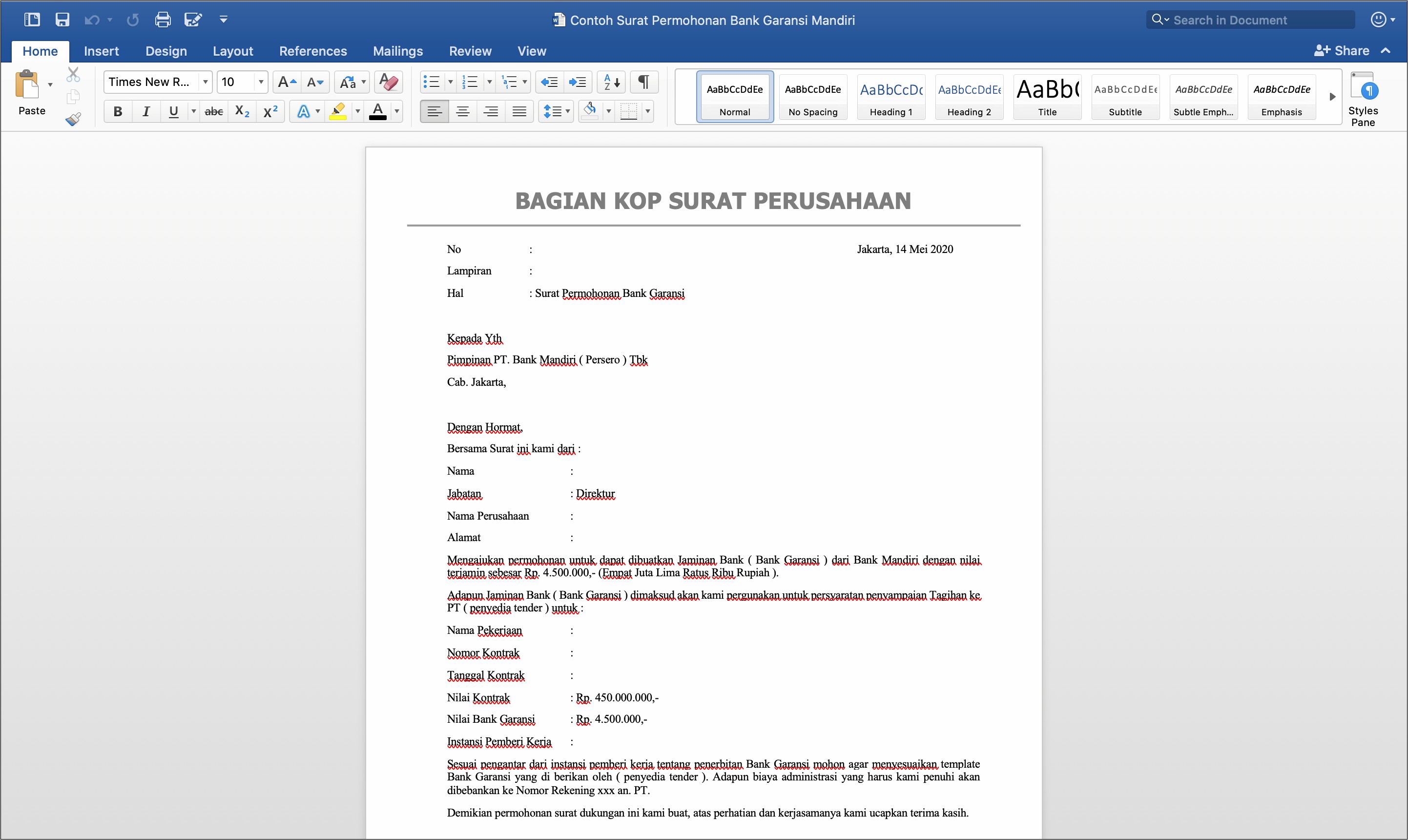 Contoh Surat Pernyataan Dari Bank Bca