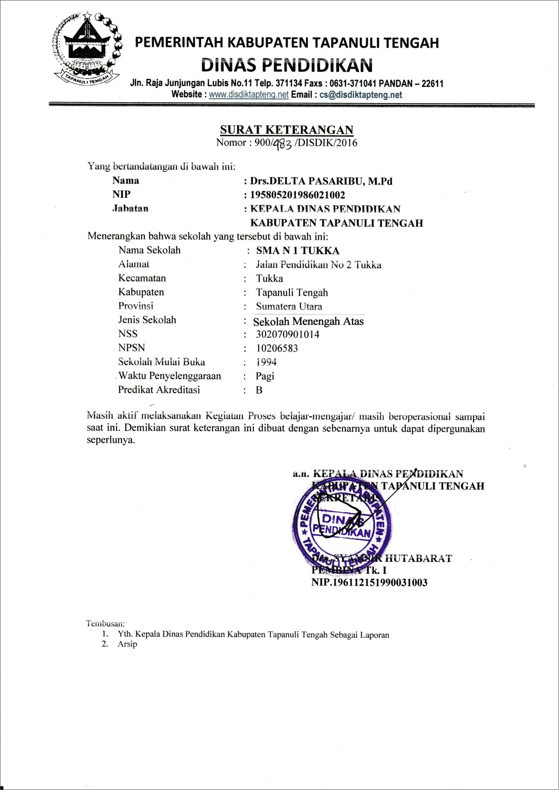 Contoh Surat Pernyataan Dari Kepala Sekolah Masih Mengikuti Kurikulum 2013