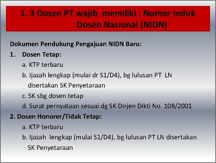 Contoh Surat Pernyataan Dari Pimpinan Untuk Pengajuan Nidn