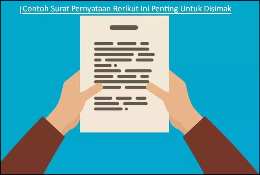 Contoh Surat Pernyataan Dengan Tanda Tangan Lebih Dari 1