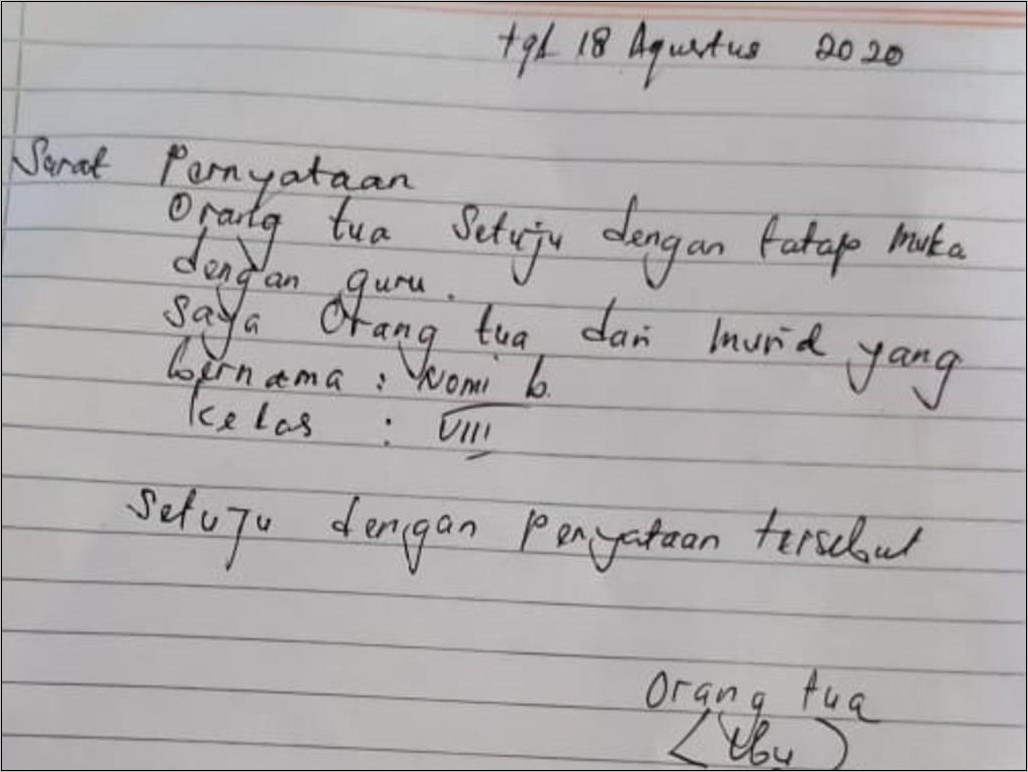 Contoh Surat Pernyataan Dikubur