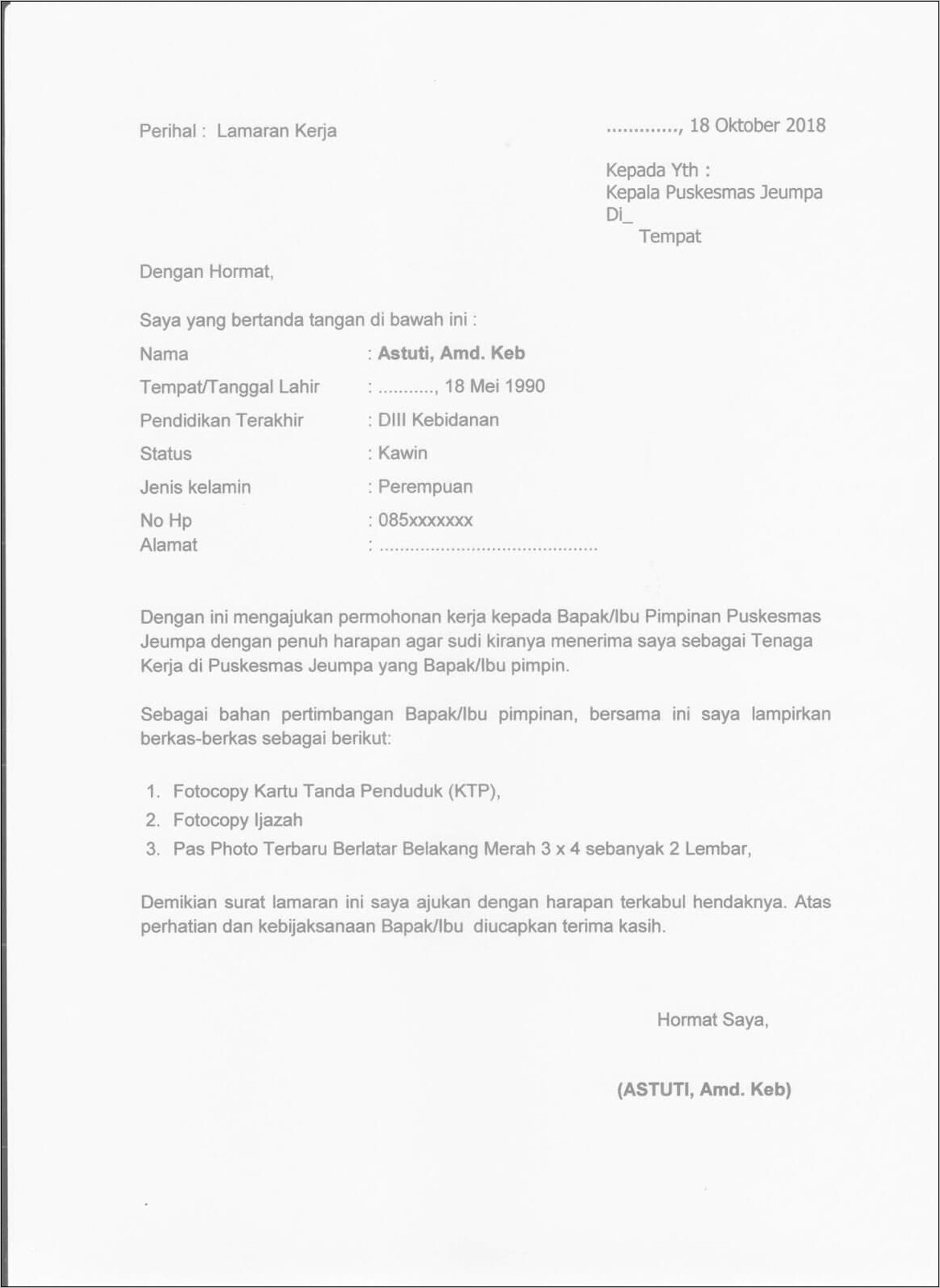 Contoh Surat Pernyataan Dokter Untuk Perubahan Resume