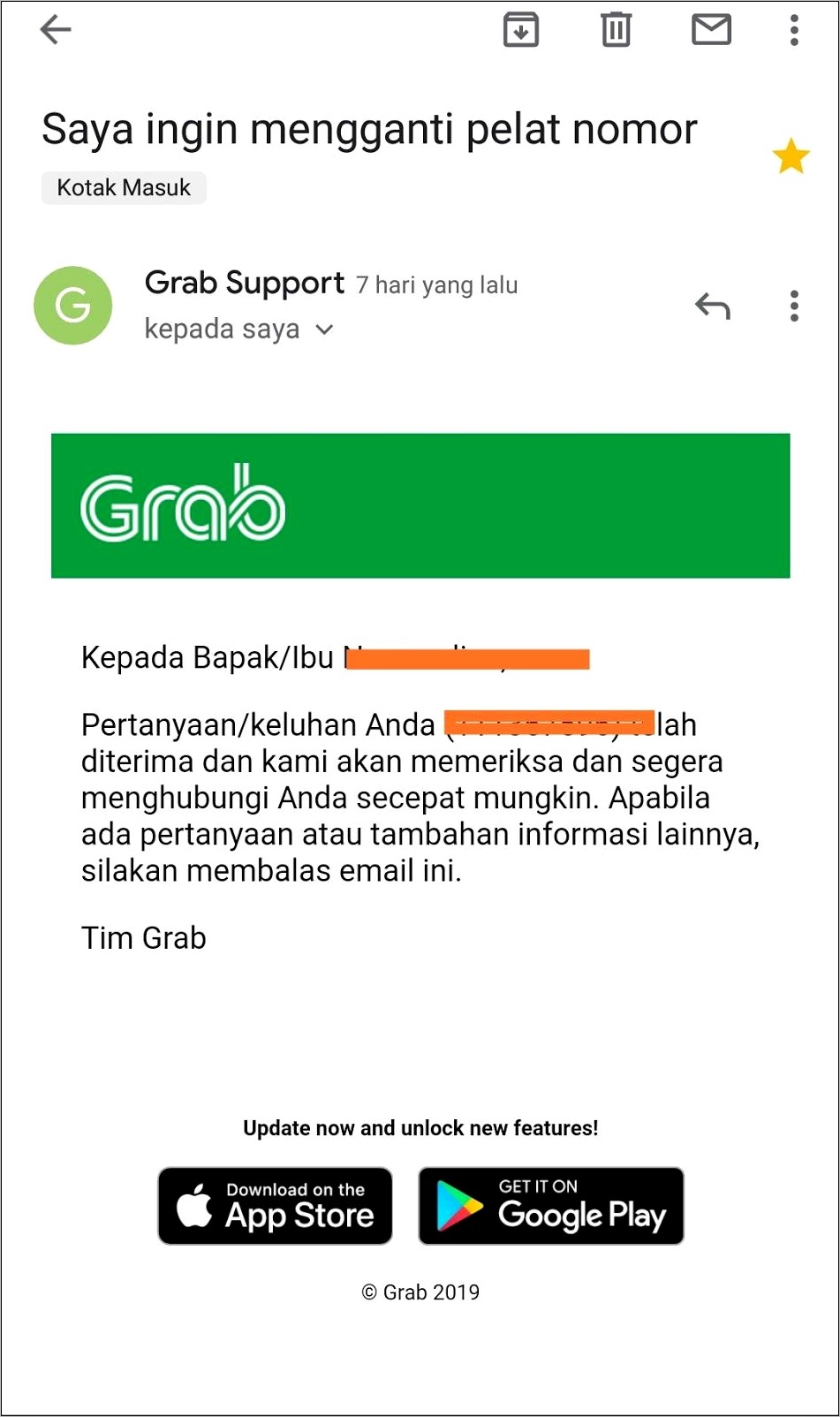 Contoh Surat Pernyataan Ganti Plat Nomor Grab