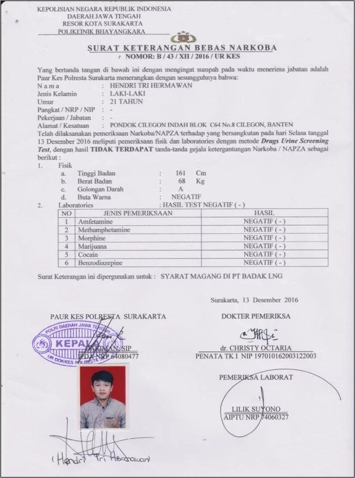 Contoh Surat Pernyataan Guru Tidak Tersangkut Kriminal