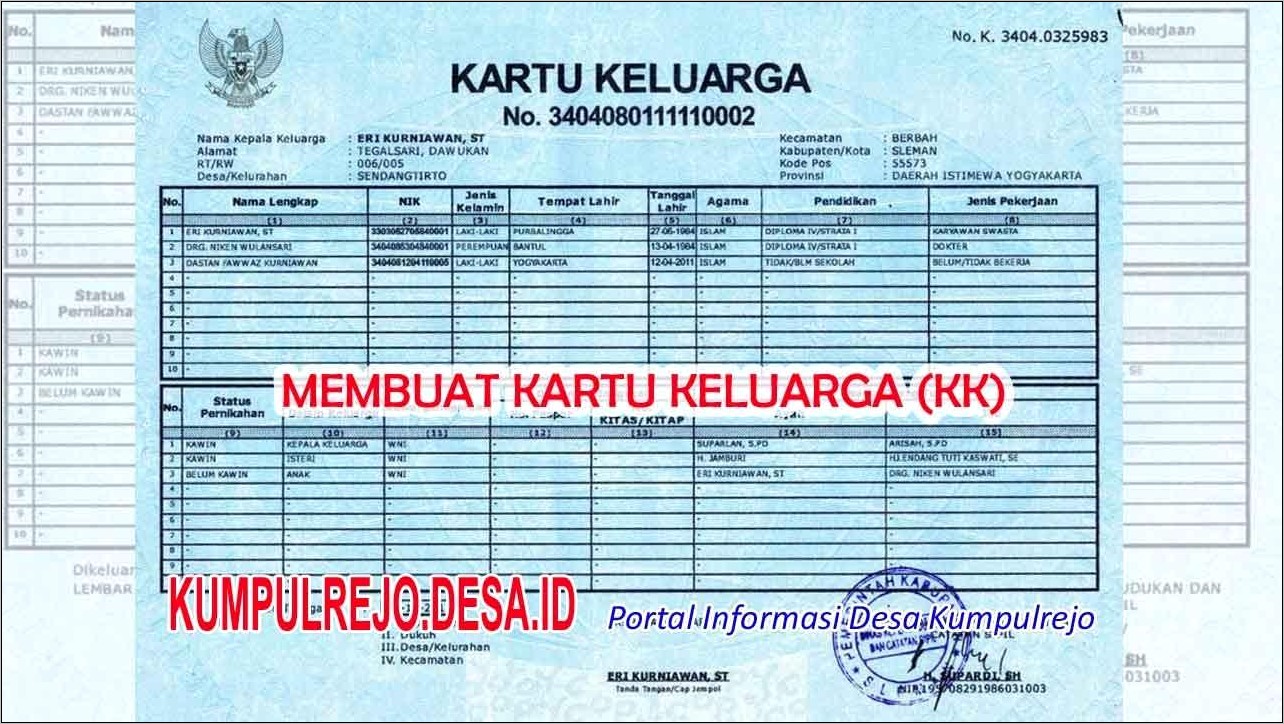 Contoh Surat Pernyataan Kehilangan Kartu Keluarga