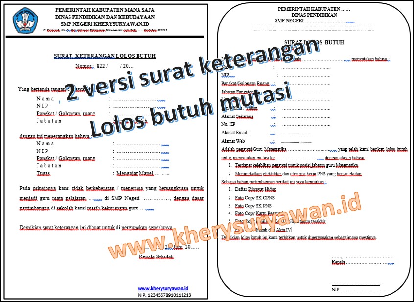 Contoh Surat Pernyataan Kekurangan Guru