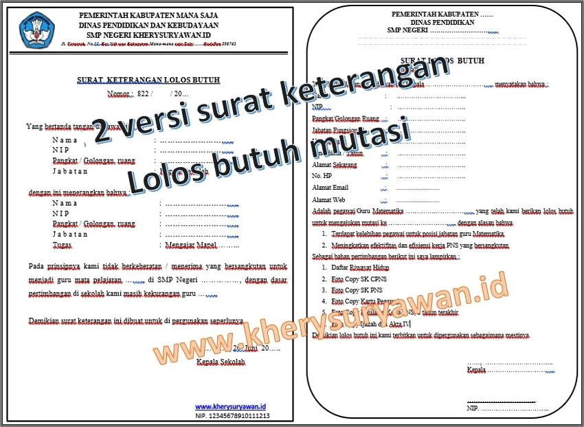 Contoh Surat Pernyataan Kepala Sekolah Kekurangan Guru