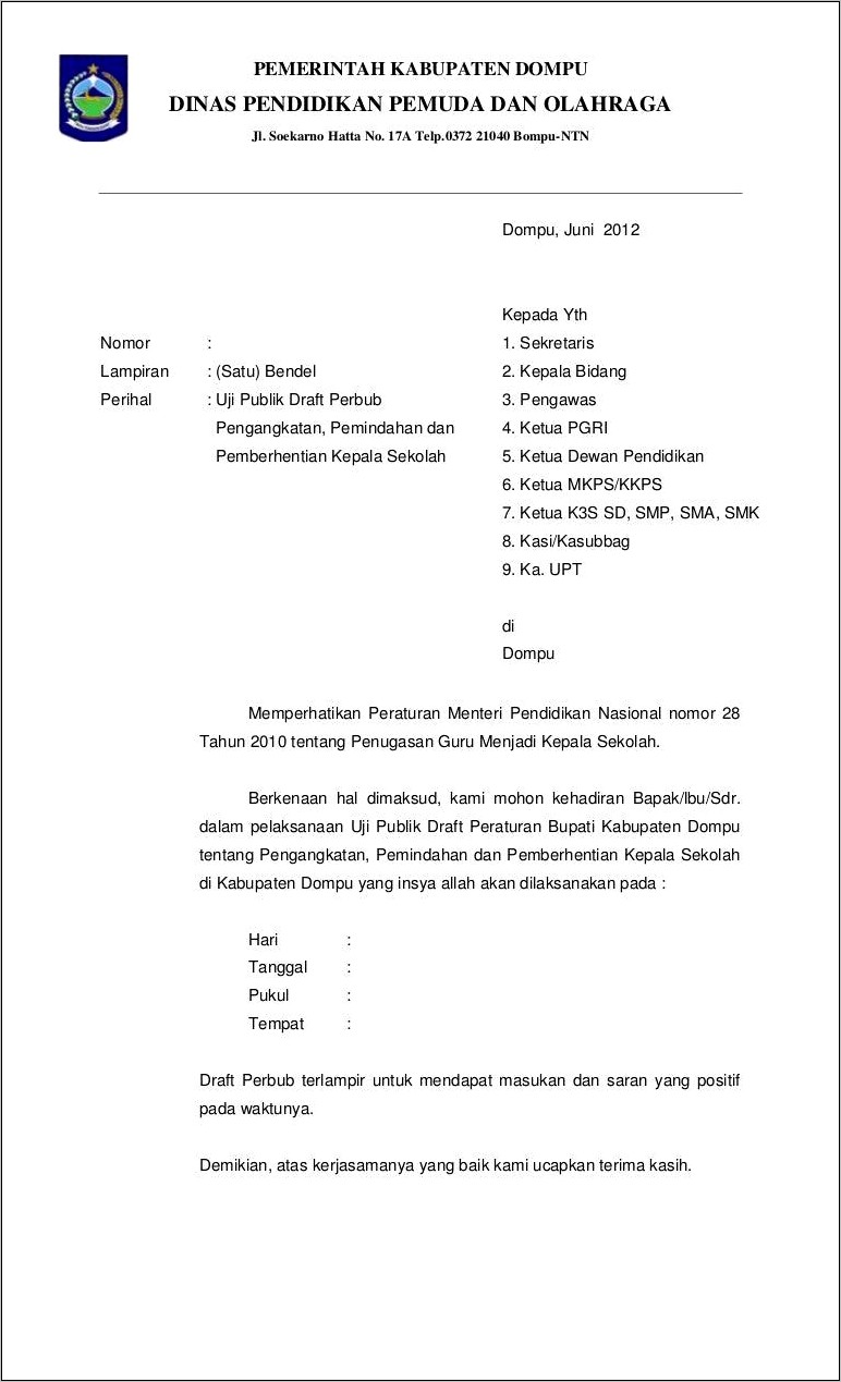 Contoh Surat Pernyataan Kepala Sekolah Untuk Guru Bebas Hukuman