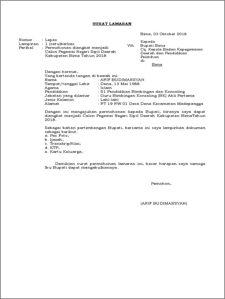 Contoh Surat Pernyataan Kesalahan Tahun Lahir Honorer