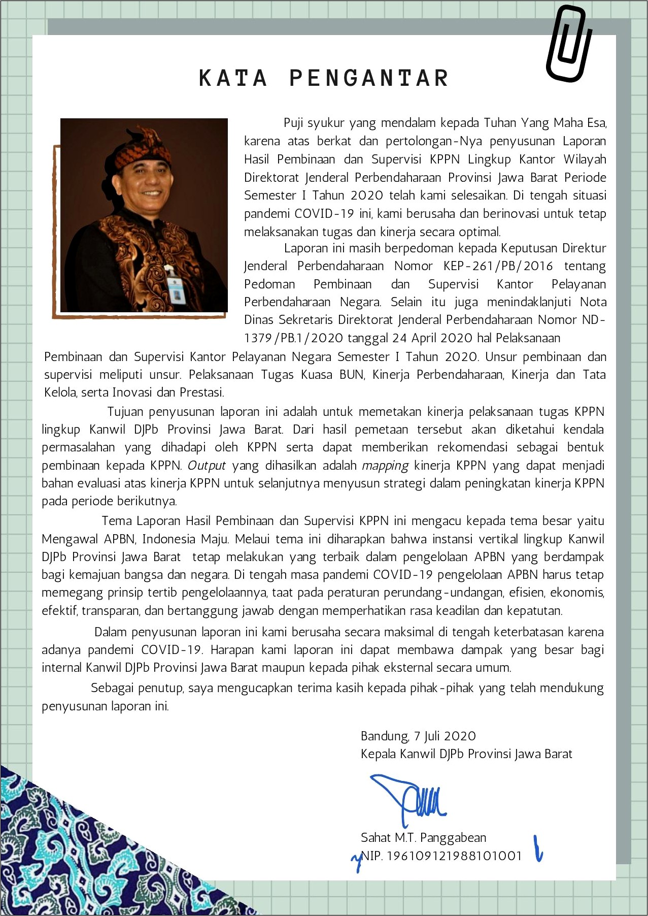 Contoh Surat Pernyataan Keterlambatan Revolving Dana Gup