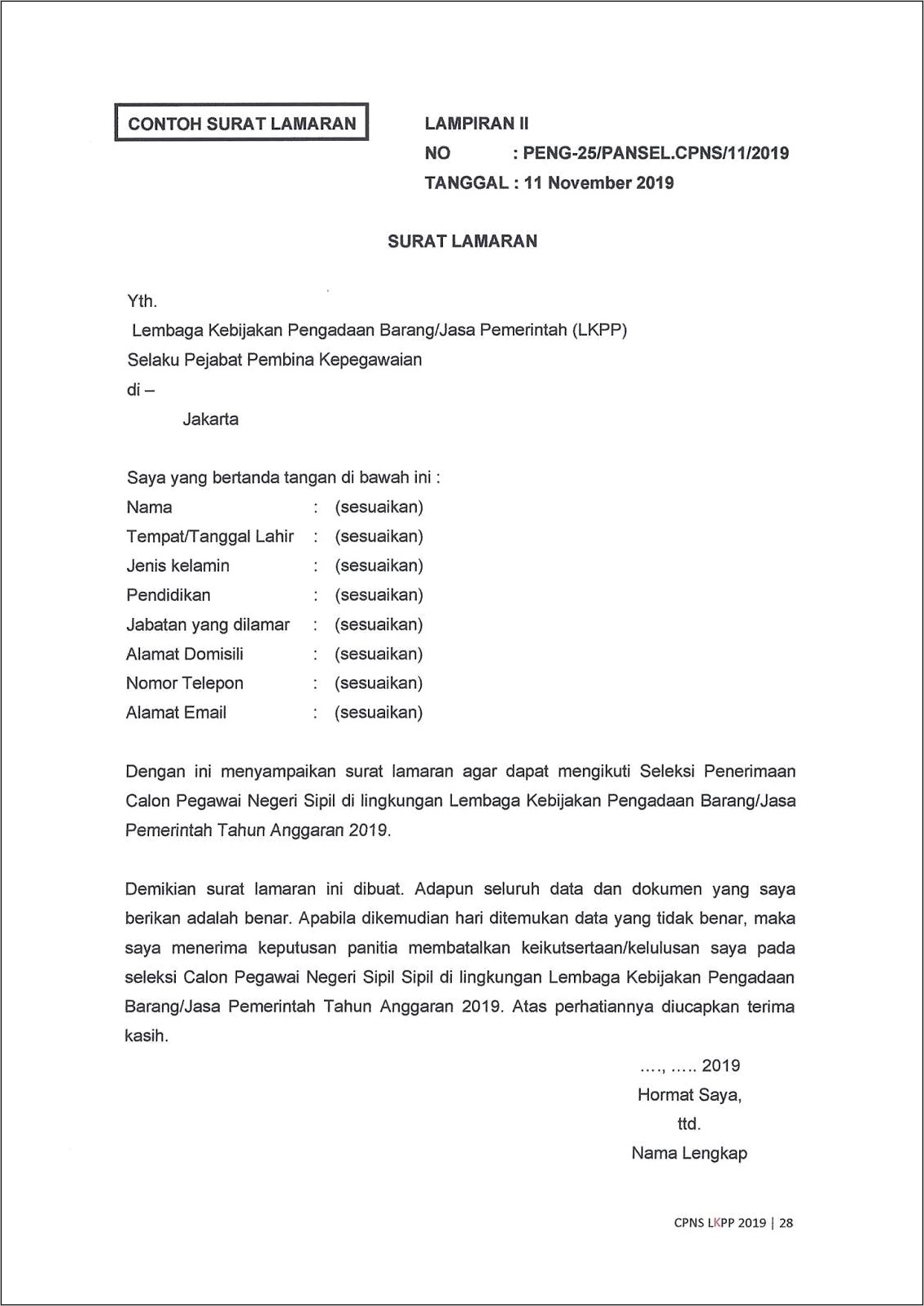 Contoh Surat Pernyataan Lembaga Pembubaran Lembaga