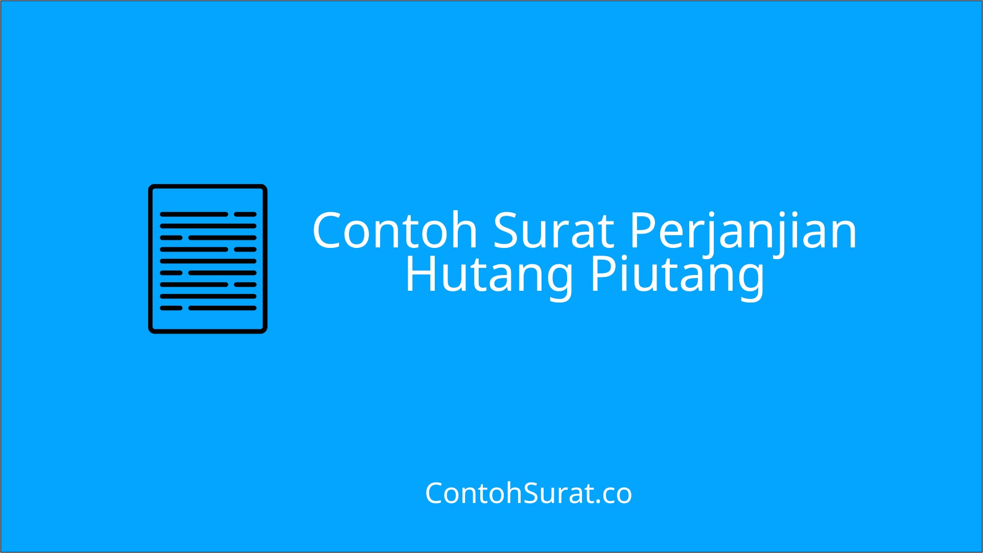 Contoh Surat Pernyataan Lunas Piutang