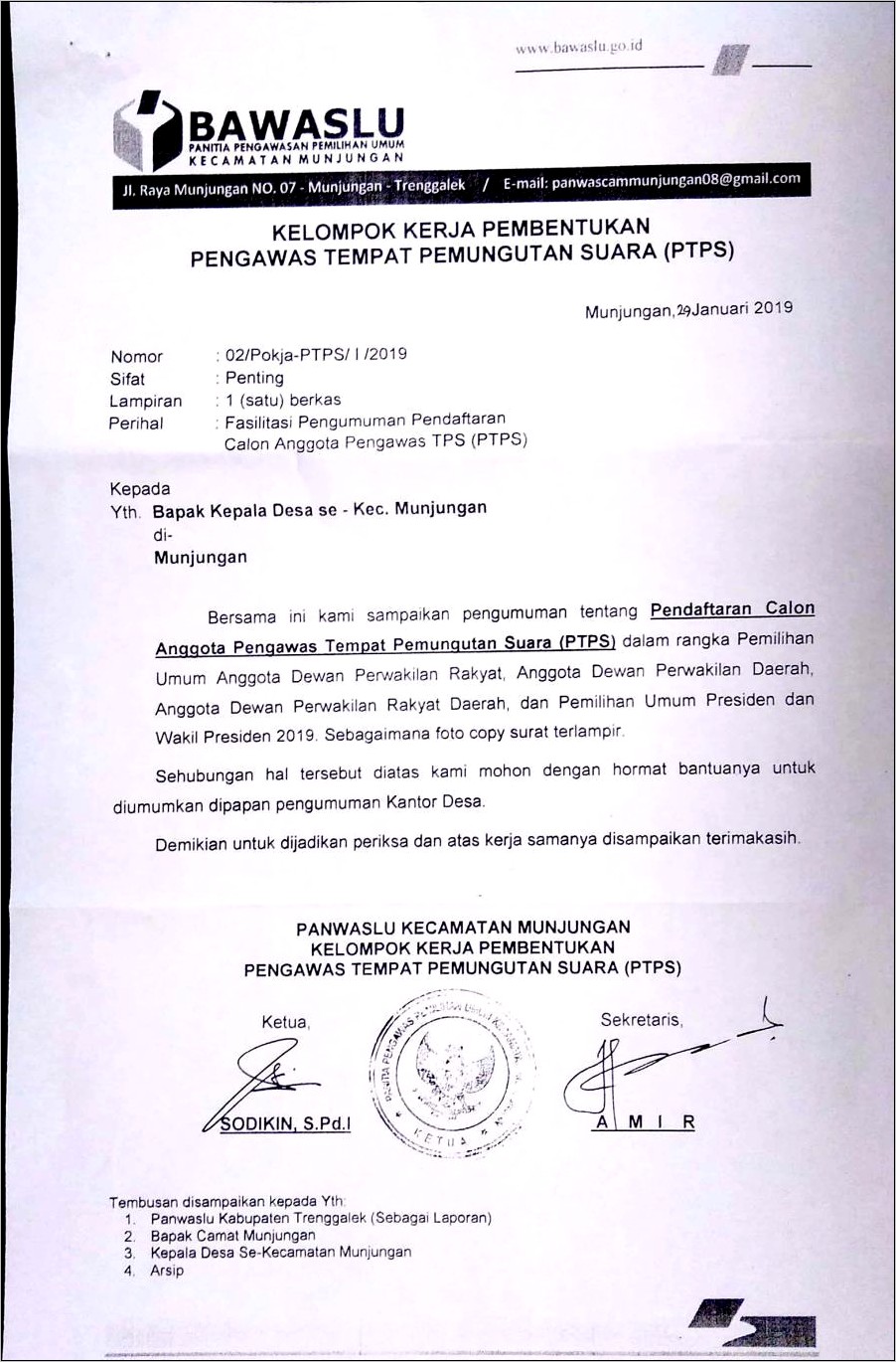 Contoh Surat Pernyataan Mengikuti Anggota Pps Pemilu Kabupaten Batu Bara