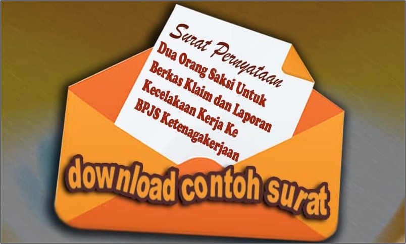 Contoh Surat Pernyataan Menjadi Saksi