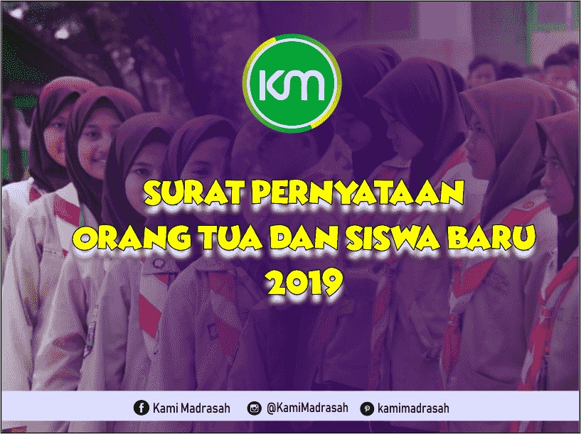 Contoh Surat Pernyataan Orang Tua Siswa Tentang Tata Tertib Sekolah