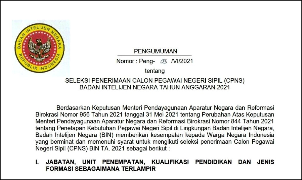 Contoh Surat Pernyataan Pegawai Kontrak