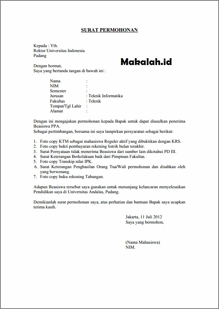Contoh Surat Pernyataan Pelantikan Terakhir
