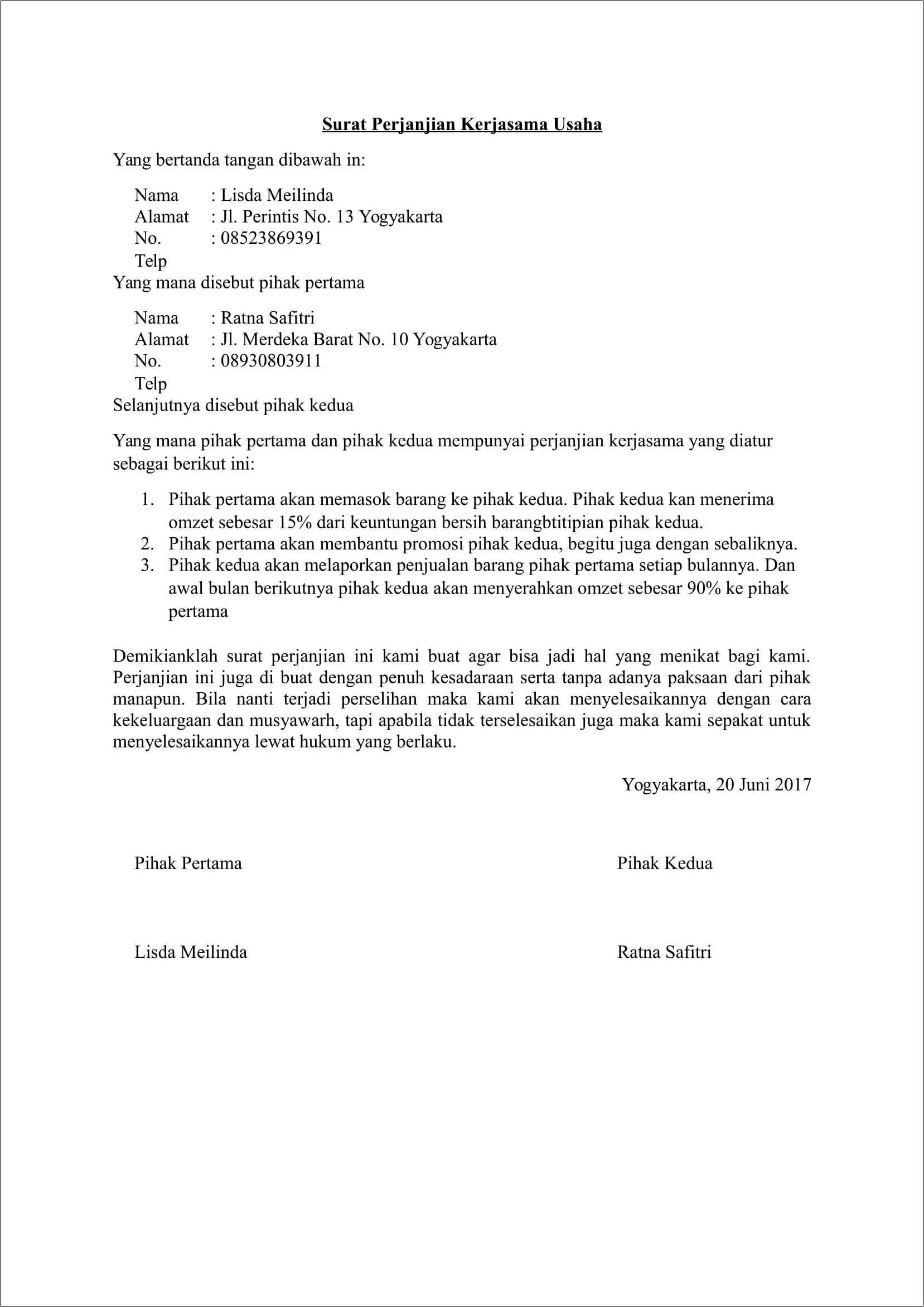 Contoh Surat Pernyataan Pelunasan Hutang Bg