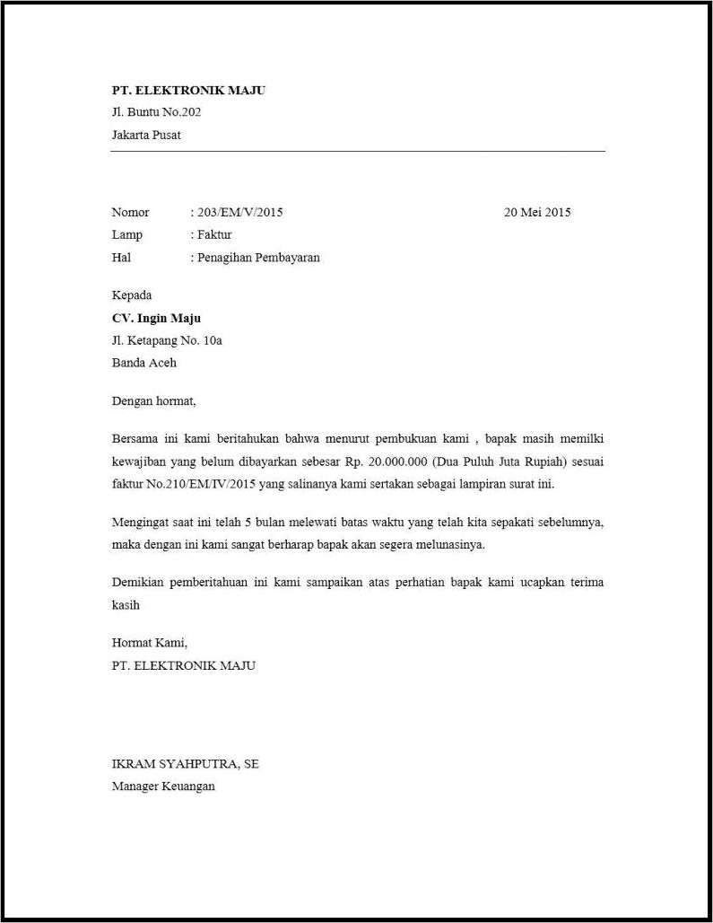 Contoh Surat Pernyataan Pelunasan Hutangdan Meminta Sisa Hutang Pada Bank