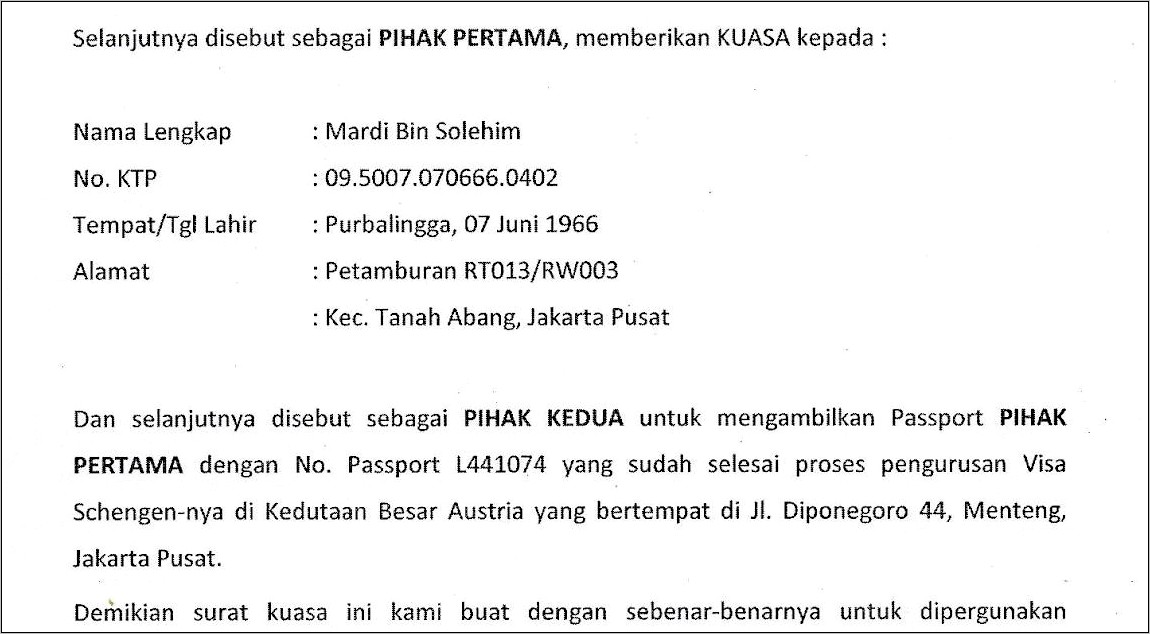 Contoh Surat Pernyataan Pelunasan Mobil