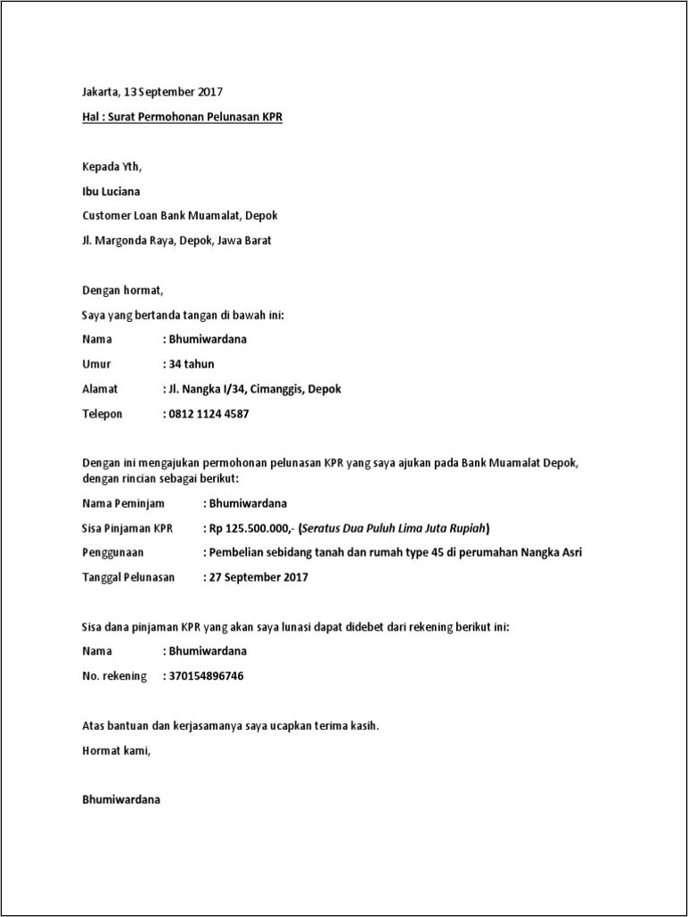 Contoh Surat Pernyataan Pembayaran Denda