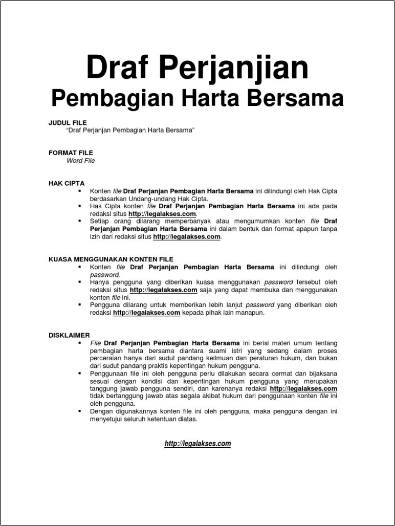 Contoh Surat Pernyataan Pemberian Harta