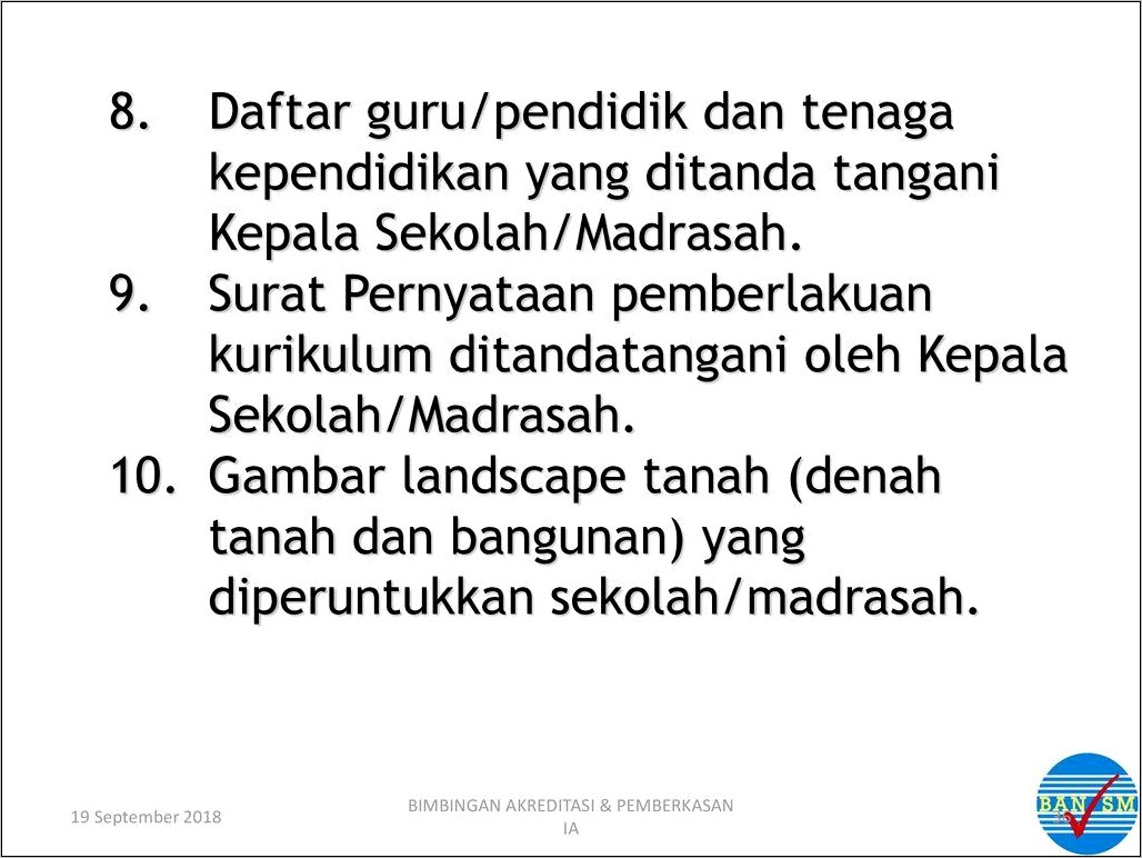 Contoh Surat Pernyataan Pemberlakuan Kurikulum 2018