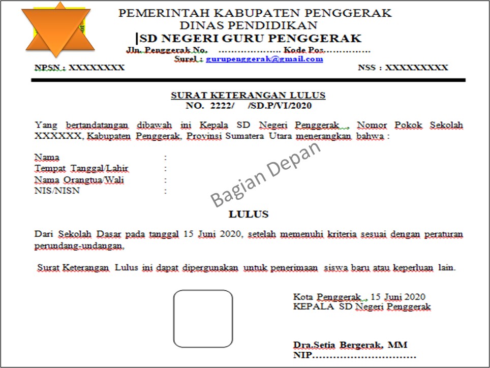 Contoh Surat Pernyataan Pemberlakuan Kurikulum K13 Doc