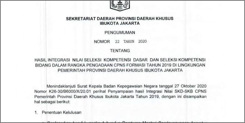 Contoh Surat Pernyataan Pemprov Dki Tahun 2019